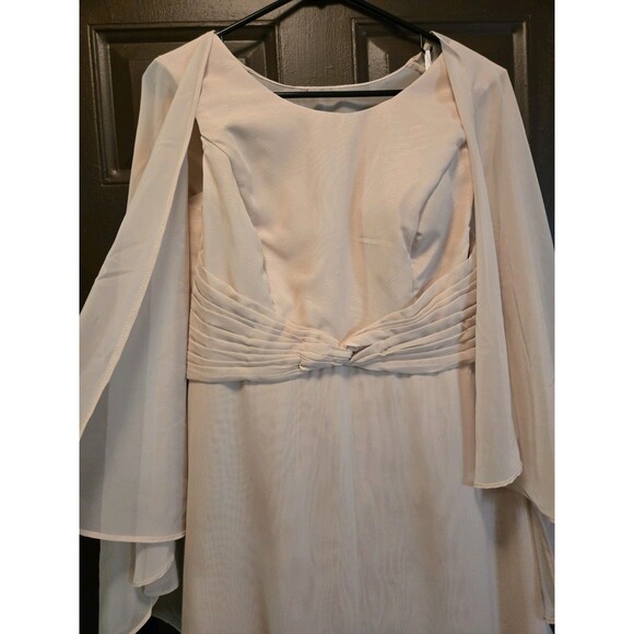 Champagne Simple Mother of the Bride Dress Zipper Back Chiffon Wedding Gowns 6 - Picture 6 of 14